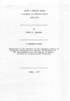 China's foreign trade : a dilemma in foreign policy 1949-1965