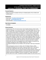 What is the impact of caregiver training on increased quality of life of children with cerebral palsy?