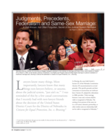 Judgments, precedents, federalism and same-sex marriage: A well-known, but often forgotten, secret of the judicial system revealed