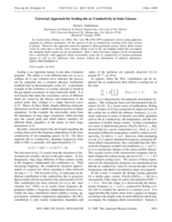 Universal approach for scaling the a.c. conductivity in ionic glasses