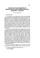 State aid to students in religiously affiliated schools: Agostini v. Felton