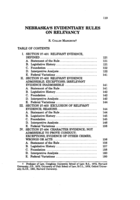 Nebraska's evidentiary rules on relevancy
