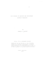 Risk Factors of Sanitary and Improvement District Financing
