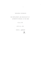 The Development and Feasibility of Automotive Repairs in the Home