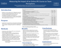 Measuring the Impact of an Online IPE Course on Team Perceptions (poster 20)
