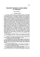 Property rights in streambeds in Nebraska