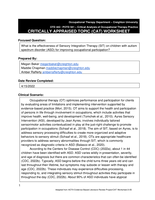 What is the effectiveness of Sensory Integration Therapy (SIT) on children with autism spectrum disorder (ASD) for improving occupational participation?