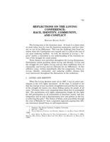 Reflections on the Loving conference: Race, identity, community, and conflict