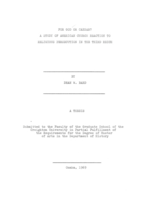 For God or Caesar? A Study of Americas' Church Reaction to Religious Persecution in the Third Reich