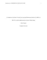 A Comparison of the Rate of Central Line-Associated Bloodstream Infection (CLABSI) in a NICU Pre- and Post-Implementation of Sterile Tubing Change