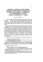 Consent, caseload and other justifications for non-article III courts and judges: A comment on Commodity Futures Trading Commission v. Schor