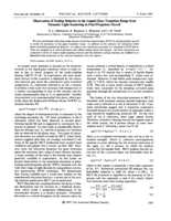 Observation of scaling behavior in the liquid-glass transition range from dynamic light scattering in poly(propylene glycol)