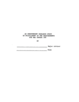 An Evaluation of Capital Investments and the Development of Procedures for a Manufacturing Firm
