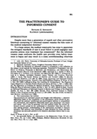 Practitioner's guide to informed consent