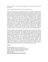A Quantitative and Peer-Reviewed Approach for Assessment of Students' Oral Presentations (poster 19)