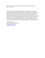 A Size to Fit All: Creating a Capstone Project Rubric to Assess Three Vastly Different Programs (poster 12)