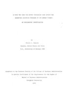 In What Way Does the Export Processing Zone Affect the Marketing Logistics Programs of Its Member Firms?: An Exploratory Investigation