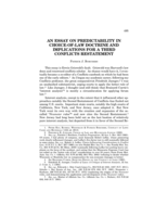 An essay on predictability in choice-of-law doctrine and implications for a Third Conflicts Restatement