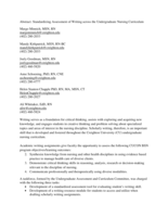 Standardizing Assessment of Writing across the Undergraduate Nursing Curriculum (poster 13)