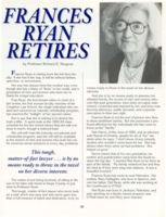 Frances Ryan retires