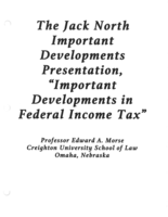 Important developments in federal income taxation