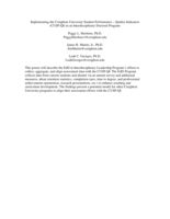 Implementing the Creighton University Student Performance -- Quality Indicators (CUSP-QI) in an Interdisciplinary Doctoral Program (poster 22)