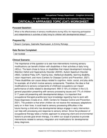 What is the effectiveness of sensory modifications during ADLs for improving participation and independence in activities of daily living for children with developmental delays?