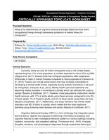What is the effectiveness of cognitive behavioral therapy-based services within occupational therapy through decreasing symptoms of mental illness for immigrants?  