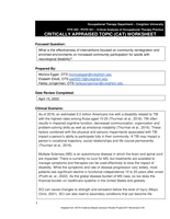 What is the effectiveness of interventions focused on community reintegration and enriched environments on increased community participation for adults with neurological disability?