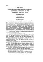 Elections: Corrupt practices and inadequate responses: The case of the Nebraska election laws