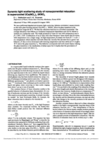 Dynamic light scattering study of nonexponential relaxation in supercooled 2Ca(NO3)2_ʀ3KNO3