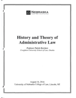 History and theory of administrative law