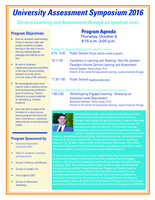Agenda: University Assessment Symposium, Spring 2016