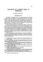 Right to a speedy trial in Nebraska