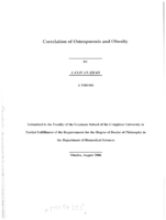 Correlation of Osteoporosis and Obesity