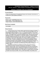 What is the effectiveness of occupational therapy social interaction interventions on children with Autism Spectrum Disorder?