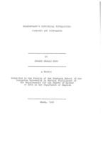 Shakespeare’s Historical Tetralogies: Compared and Contrasted