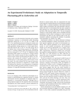 An experimental evolutionary study on adaptation to temporally fluctuating pH in Escherichia coli