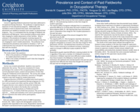 Prevalence and Context of Paid Fieldworks in Occupational Therapy (poster 13)