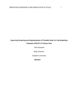 Improving Screening and Implementation of Portable Order for Life-Sustaining Treatment (POLST) in Primary Care