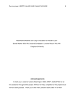 Heart Failure Patients and Early Consultation to Palliative Care