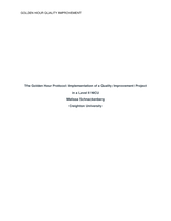 The Golden Hour Protocol: Implementation of a Quality Improvement Project  in a Level II NICU
