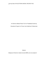An Electronic Medical Record Tool for Prediabetes Screening:  Educational Program for Primary Care Healthcare Professionals