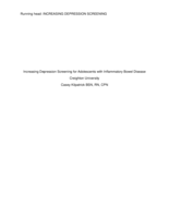Increasing Depression Screening for Adolescents with Inflammatory Bowel Disease