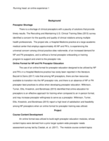An Online Experience: Improving NP and PA Preceptor Knowledge, Self-Efficacy, and Willingness in a Hospital Medicine Practice