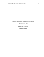 Improving Cardiovascular Disease Care In A Free Clinic