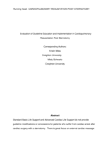 Evaluation of Guideline Education and Implementation in Cardiopulmonary Resuscitation Post Sternotomy