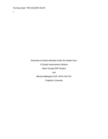 Outcomes of Infants Admitted Under the Golden Hour:  A Quality Improvement Initiative