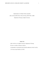 Implementation of a Pediatric Obesity Algorithm