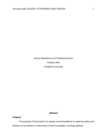 School Attendance and Childhood Cancer